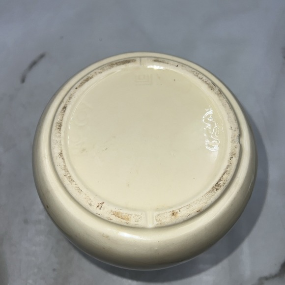 VTG McCoy Pottery Cannister w/ Lid Large Cookie Jar USA Blue and Pink Band 9" - Picture 10 of 13